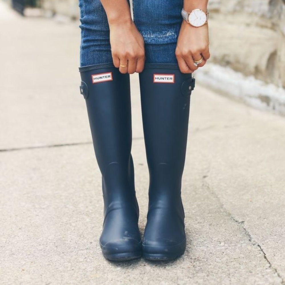 Hunter Navy Tall Original Rain Boot